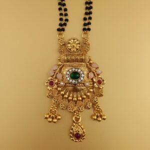 Royal Shahi Rajwadi Style Kundan & Meenakari Work Mangalsutra