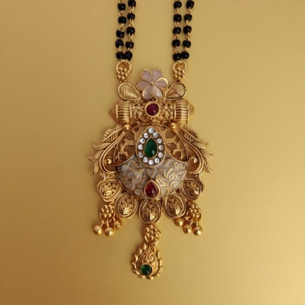 Artistic Kalakari Meenakari & Kundan Work Designer Mangalsutra