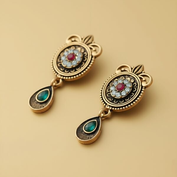Antique Sundar Jodi Mangalsutra Set with Free Matching Earrings - Image 6